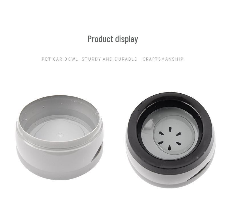 Meianju Non-Slip Splash-Proof Pet Travel Bowl - Spill-Resistant for Dogs & Cats