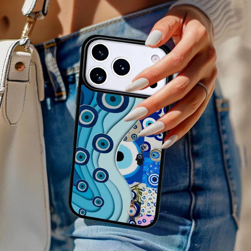 Evil Eye print Phone Case For iPhone 17 Air 14 15 13 12 Max Cover For Apple 14 15 16 16e 11 Pro Max Plus