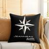 JJeanneau Yacht LOGO Cushion Cover Silky Short Plush Invisible Zipper Dustproof Sofa Pillow Case For Home Decor