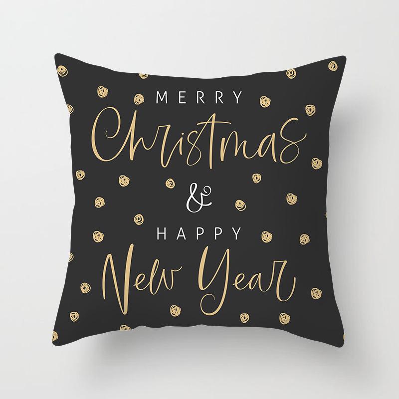 Christmas Golden Series Festive Decoration Pillowcase Home Sofa Car Pillow Cushion
