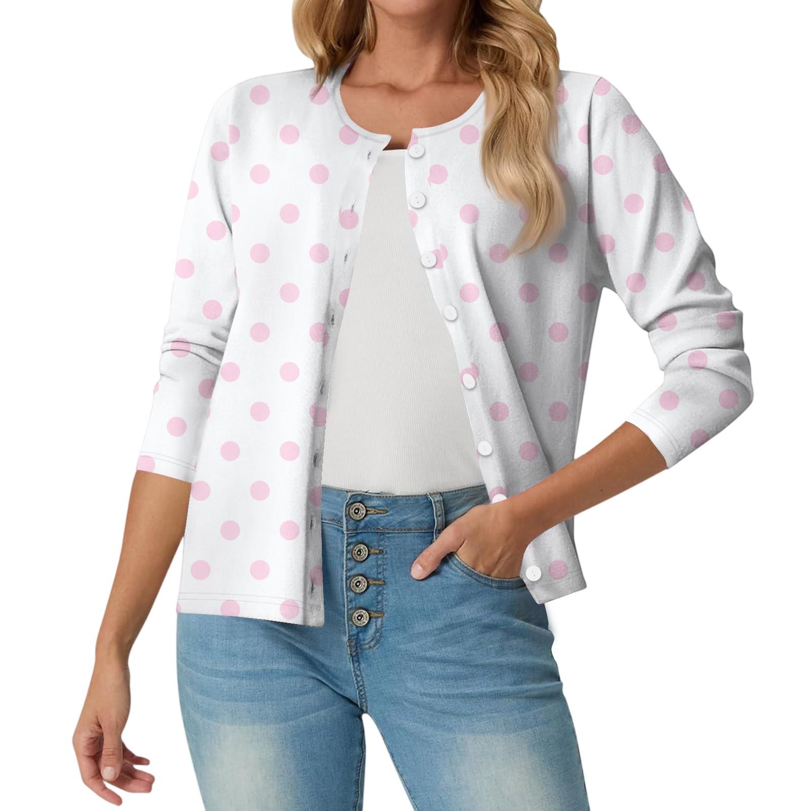 

Женский модный, повседневный, удобный пятнистый кардиган-жакет M