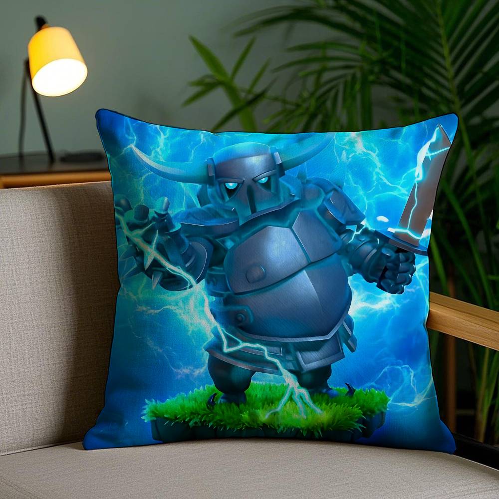 Game C-Clash Of C-clans Cute Fighting Pillow Case Sofa And Living Room Decorative Cushion Covers Dust-proof And Mite-proof F