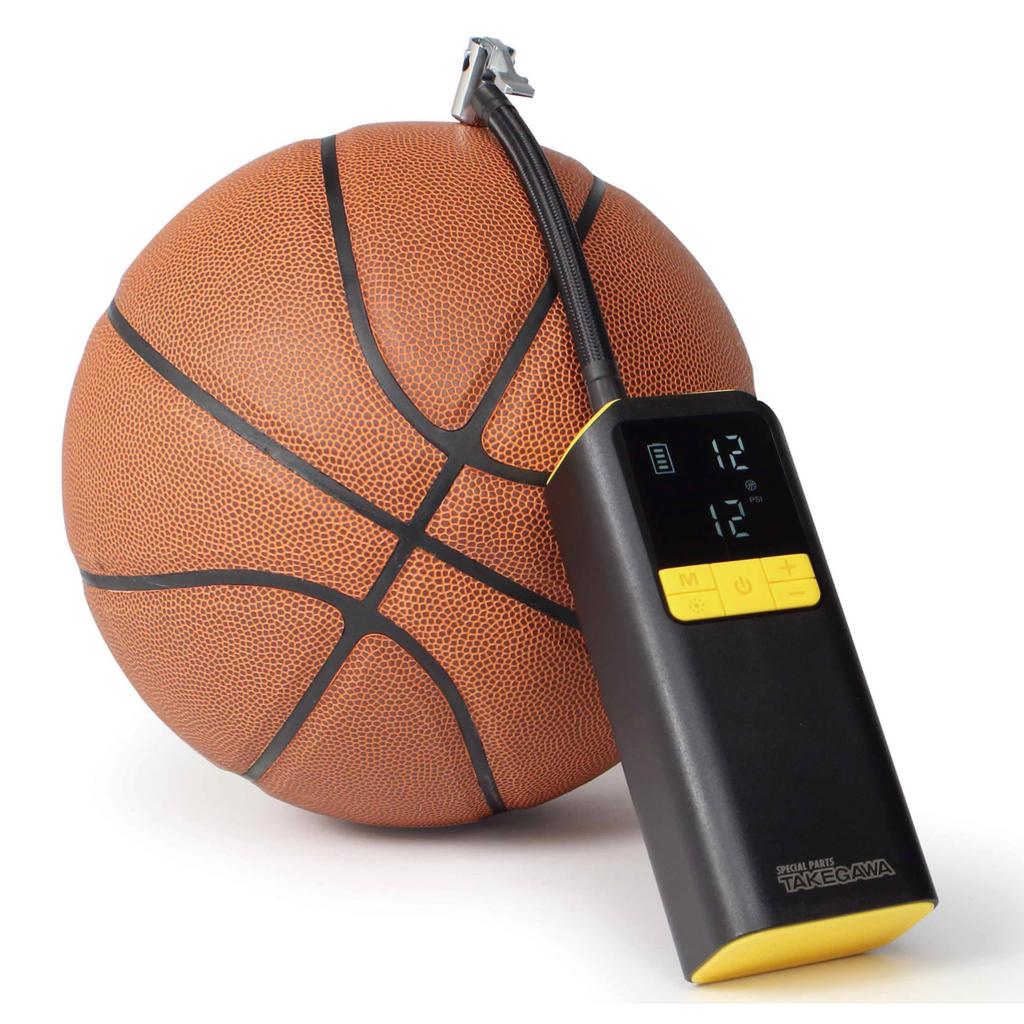 Spezialteile Takegawa e-Luftpumpe (Elektrische Luftpumpe) (4000mAh/19L/min) (5V / 2A) Universelles Modell 08-02-0047, Elektrische Luftpumpe für Autos, Fahrräder, Motorräder