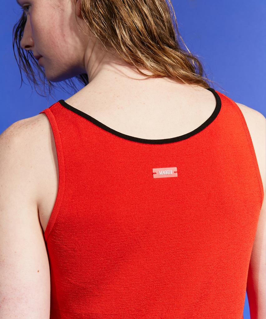MAGGIE Frill Sleeveless (Red)