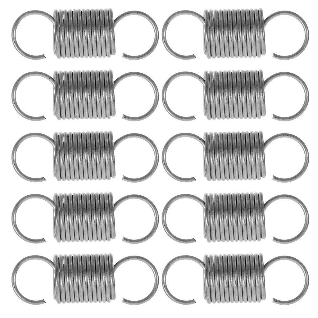 10Pcs Reliable Stainless Steel Tension Springs Metal Extension Spring for Securing Components Machinery Construction Repair