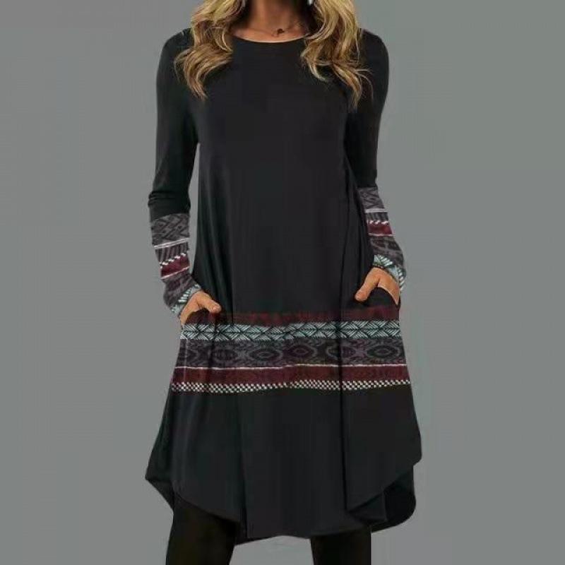 Ethnic Style Fashionable Casual Spring and Autumn Dress