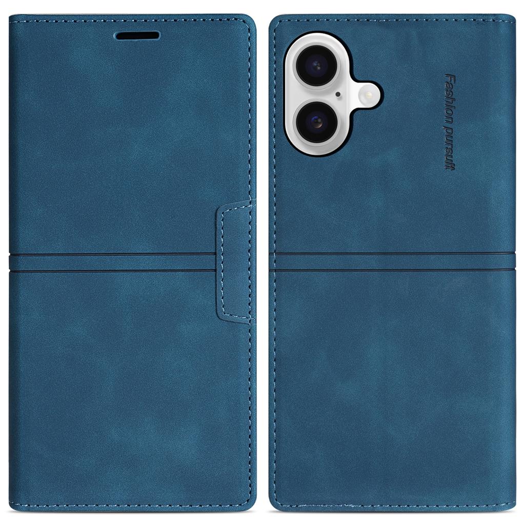For iPhone 16 Plus Wallet Case Magnetic Closing Leather Phone Cover