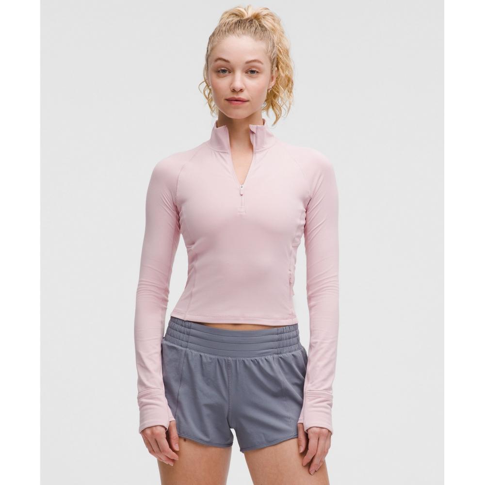 

Lululemon It S Rulu укороченный полумолния обновленный розовый дымка XXXS