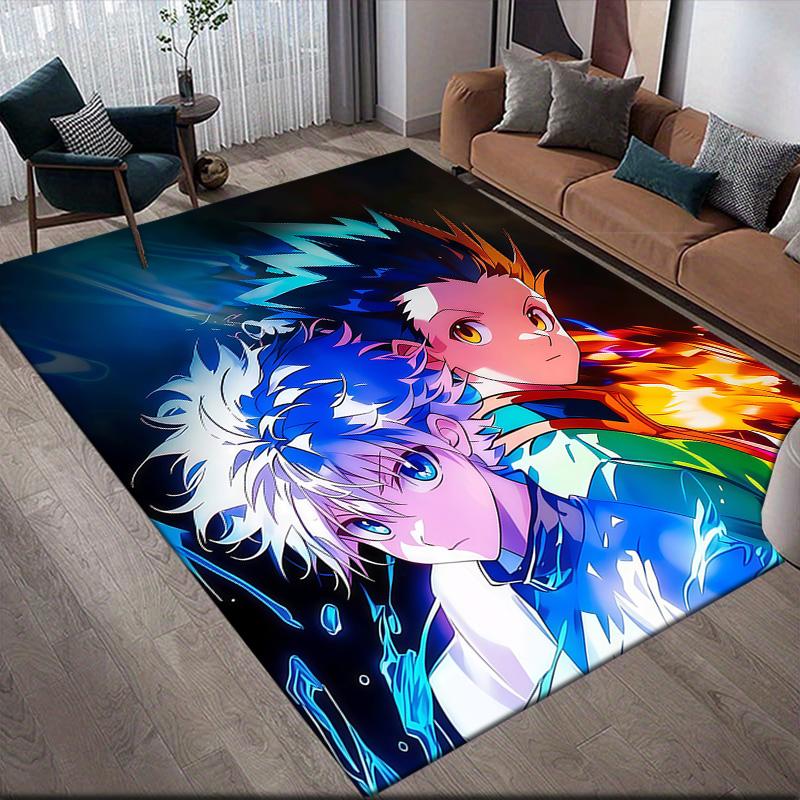 

Нескользящий коврик с главным составом Hunter x Hunter, Прямоугольный ковер для гостиной, дивана и игровой зоны 60x90cm