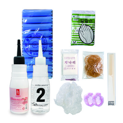 Selbstdauerwelle Pony Dauerwelle Set, 1 Set, gemischte Farben