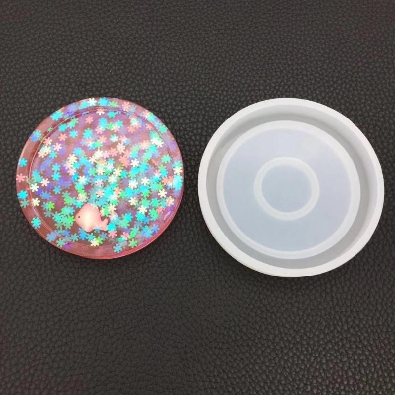 Coaster Silicone Bracket Holder Molds Geometric Shape Hexagonal Square Round Epoxy Resin Bracket for DIY Decoration