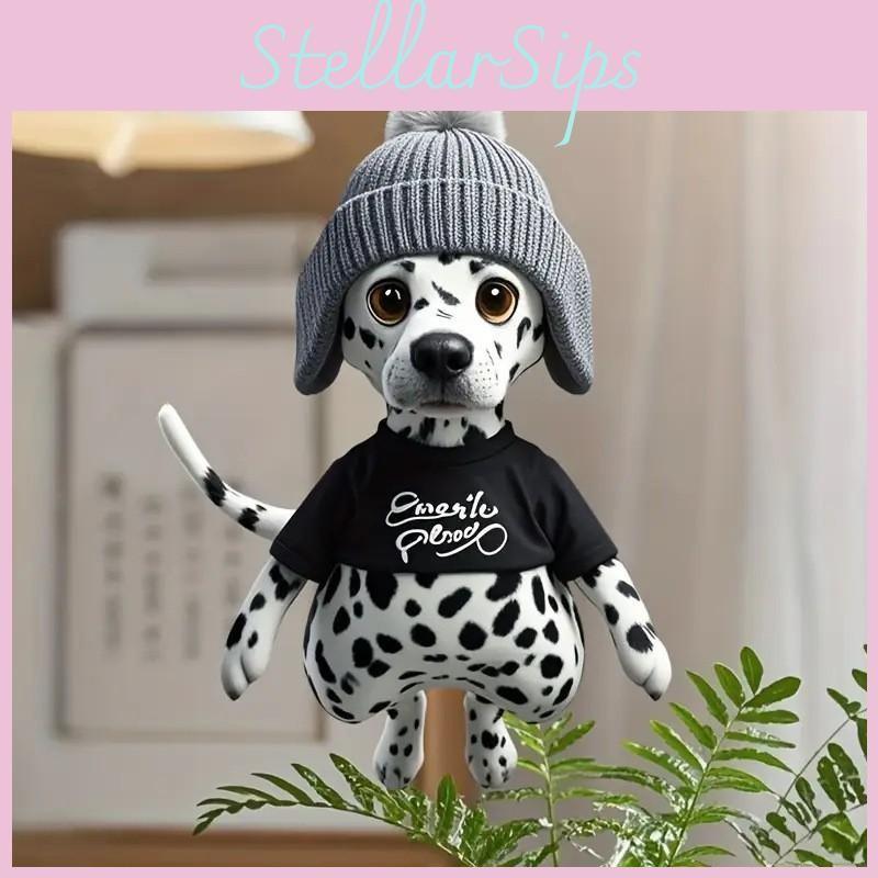 Vehicle Acrylic Interior Flat Surface Pendant Dalmatian Hat Design Clothing