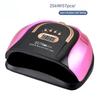 256W UV LED Nail Lamp Professional Gel Nail Dryer With Smart Sensor Fast Curing And Portable Handle For Home Use