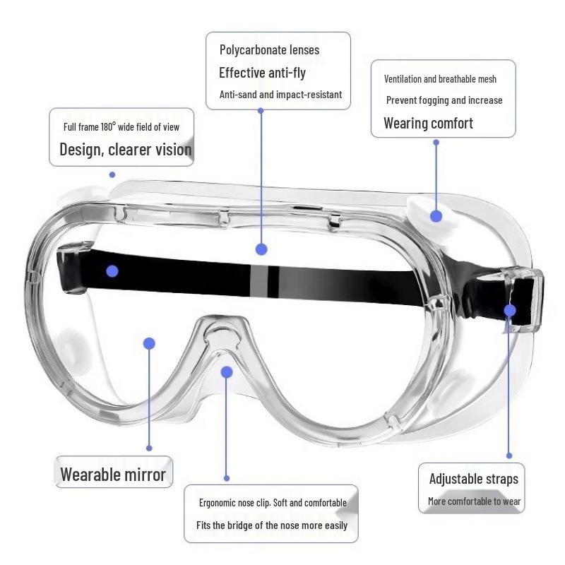 Anti-Fog Wind & Sand Protection Goggles for Cycling and Industrial Use