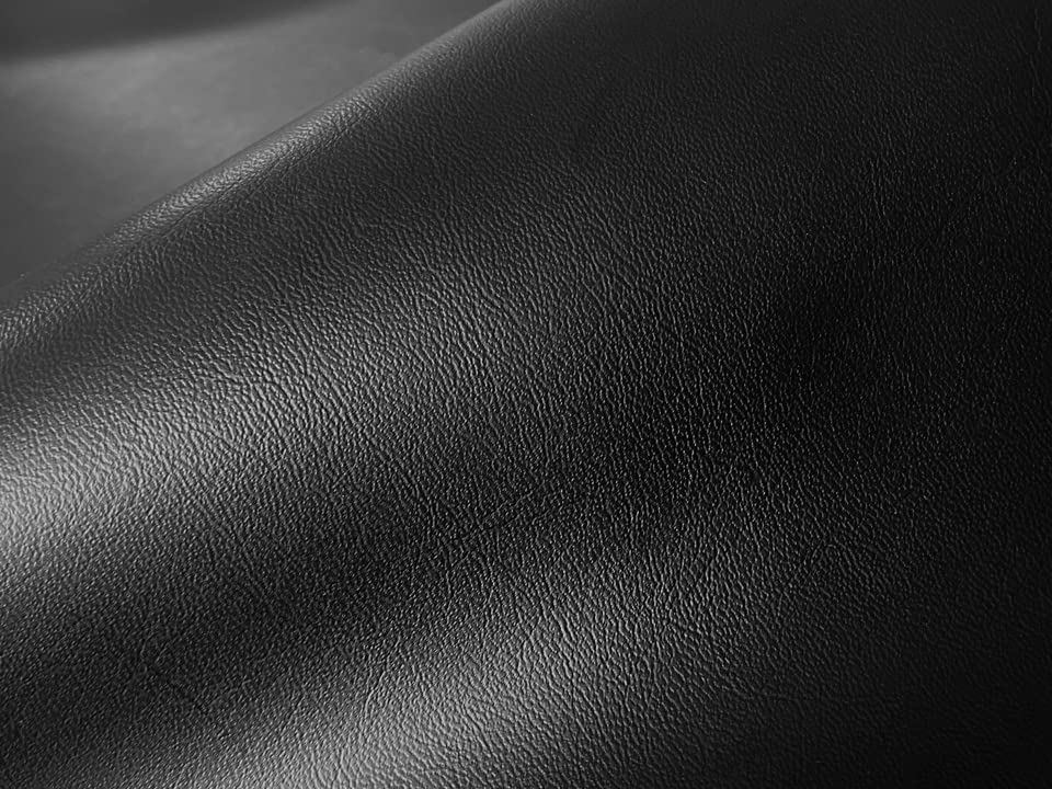 Thick synthetic leather fabric 92 x 43cm (black, 1.5mm thick)