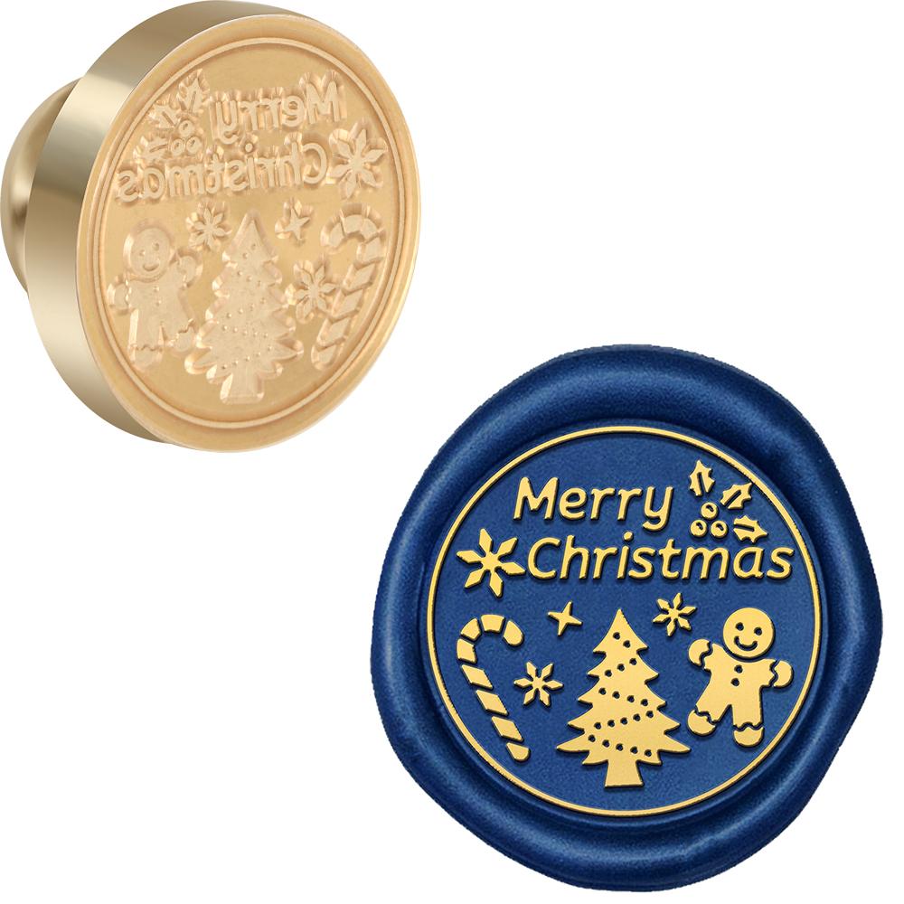 Cute Christmas Wax Seal Stamp Elk Car Christmas Gifts Wax Sealing Stamp Removable Brass Heads Sealing Stamp Invitations Greeting