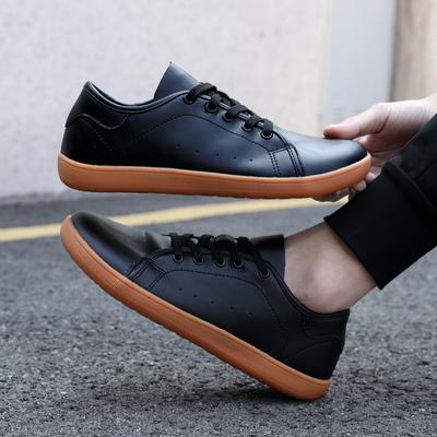 Chaussures d'affaires minimalistes en cuir PU à bout large Chaussures de marche d'extérieur Ballerines imperméables Chaussures de jogging léger Chaussures de sport décontractées