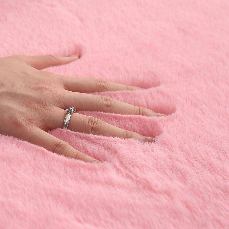 Thick Plush Faux Rabbit Fur Bedroom and Living Room Carpet