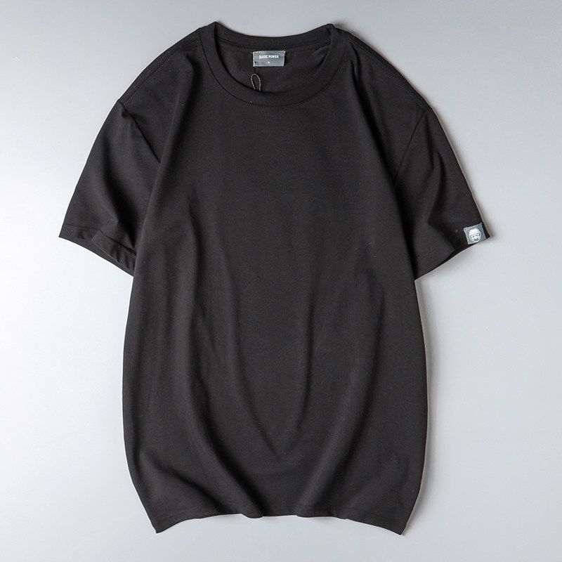 High-Quality Export Pure Color Basic Short-Sleeve T-Shirt for Men, Simple Casual Summer Round-Neck Half-Sleeve Undershirt