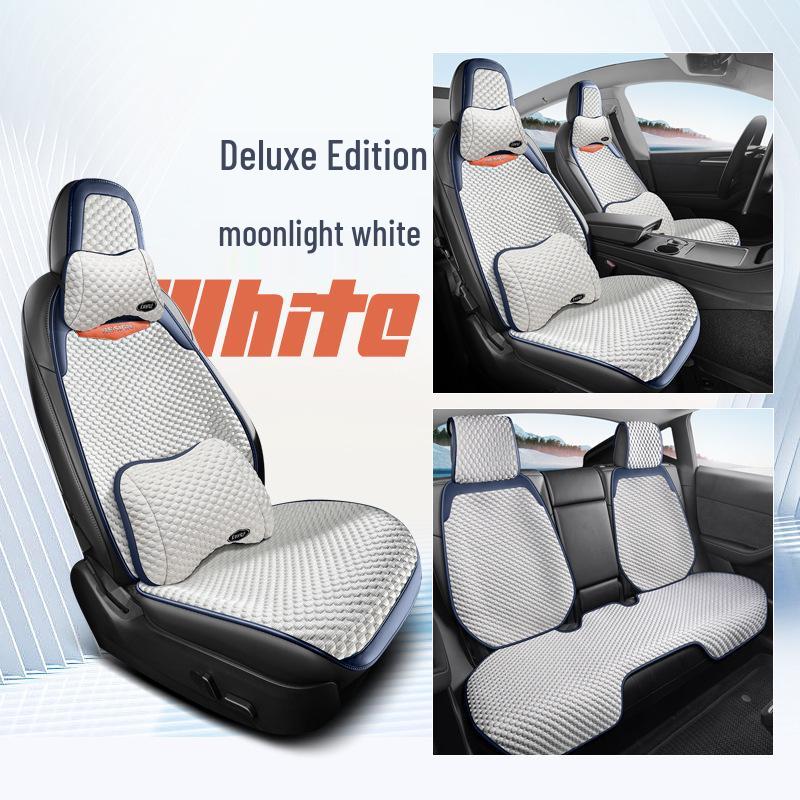 Universal Four-Season Car Seat Cushion: New Energy One-Piece Saddle Cover with Half-Wrap Design