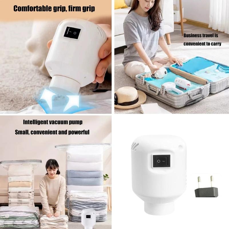 Portable Electric Pumps for Vacuum Sealing Practical Duvets and Blankets Storage Bags Pumps for Home and Travel Use