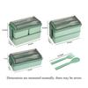 1pc Bento Boxes Portable Double-layer Lunch Box With Cutlery And Lid Reusable Food Storage Container For Students Travelers Offi
