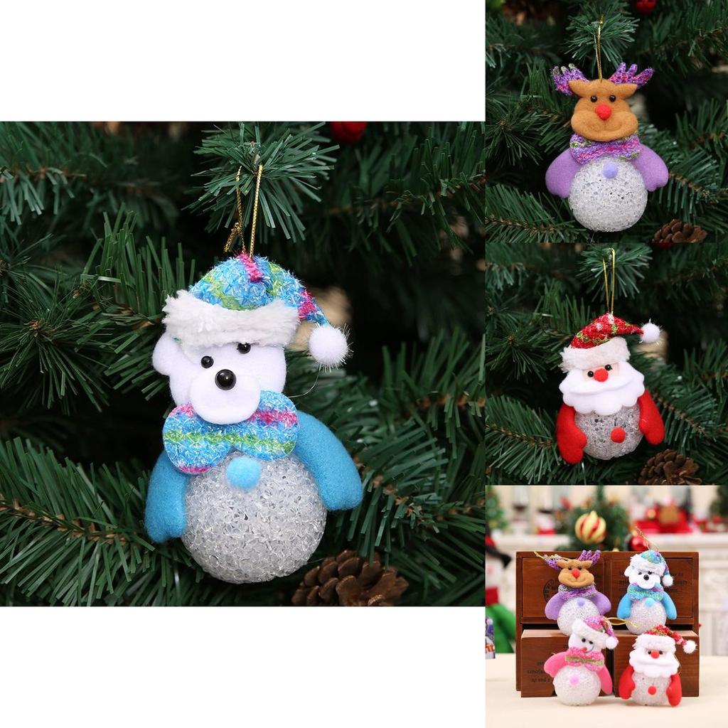 Christmas Eva Light Up Snowman Night Light With Hanging Decor For Holiday Celebration
