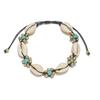 Summer Vacation Style Woven Shell Rice Beads Adjustable Women's Beach Feet Chain