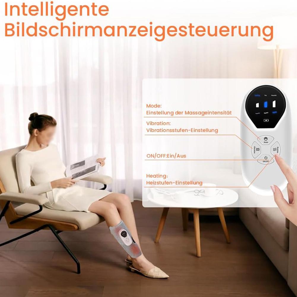 2 PCS Wireless Leg Massager with 3 Modes and 3 Adjustable Heat Settings for Calf and Thigh Muscle Relief and Circulation Support