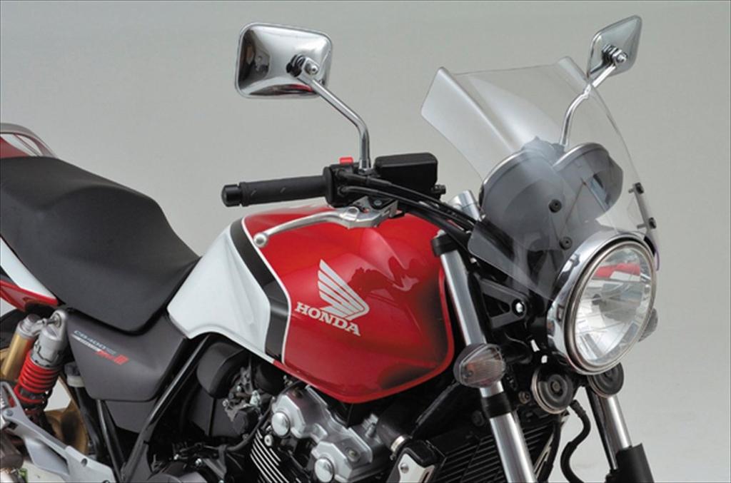 Daytona Aero Visor Blast Barrier/X for CB1300SF (2018-2020), CB1100RS (2017), CB400SF (1999-2014), etc., Model-Specific Bracket 61380