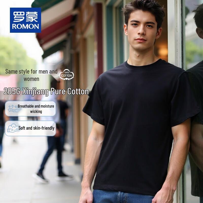 Romon Men's Pure Cotton Casual Short Sleeve T-Shirt
