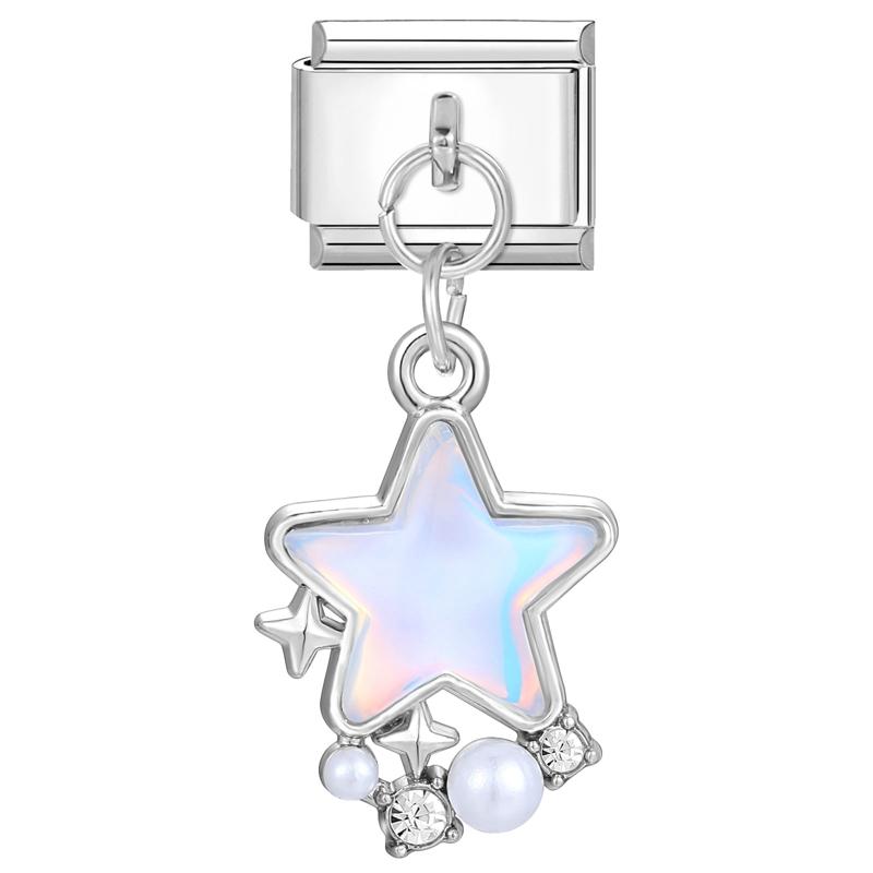 Cute Animal Series Cat Dog Eye Cherry Butterfly Italian Charm Links Fit 9mm Stainless Steel Bracelet Women DIY Making Jewelry