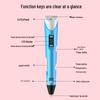 Second-Generation 3D Printing Pen with PLA Filament for DIY Painting and Graffiti