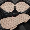 Car Seat Cushion Winter Short Plush Three Piece Set Without Backrest Anti Slip Winter Rear Universal Car Seat Cushion Warm