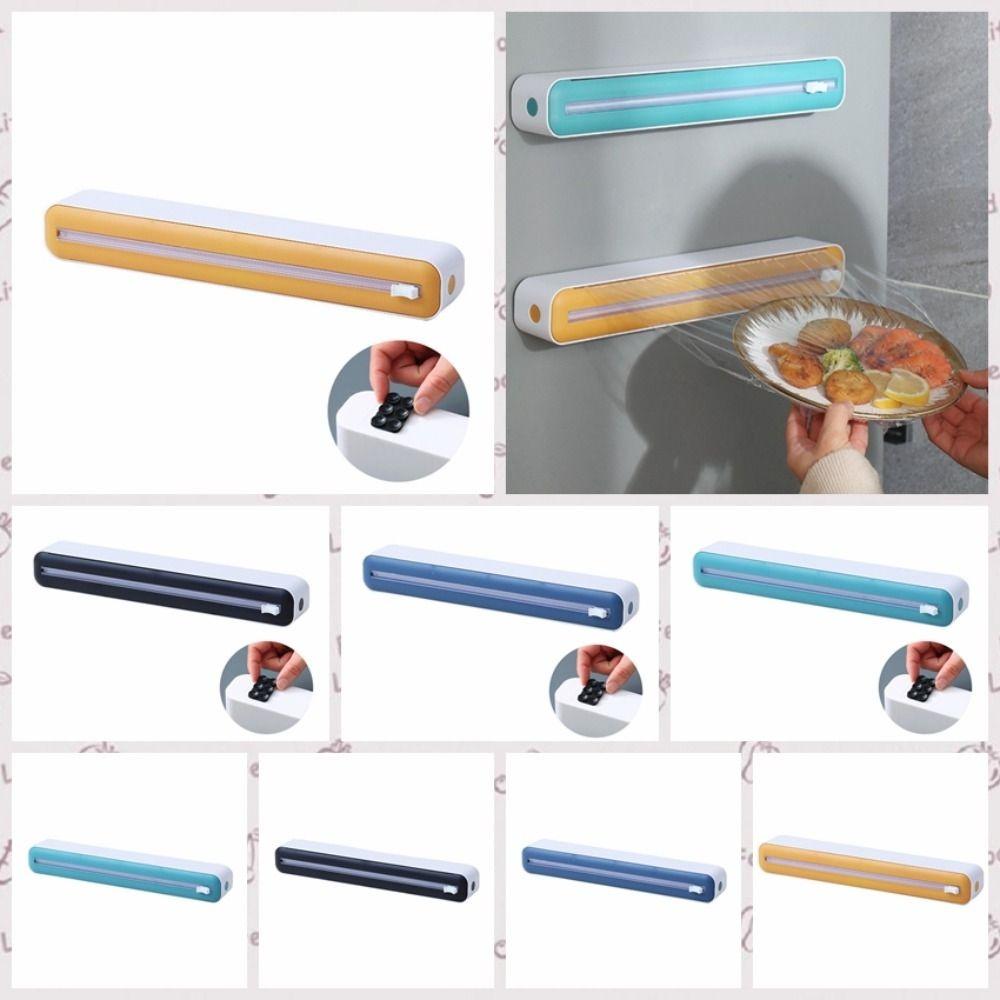

Suction Cup Plastic Wrap Dispenser Plastic Storage Box Kitchen Accessories Baking Paper