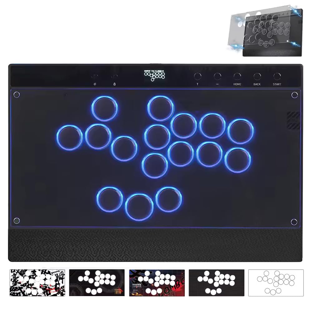 

Haute42 Безважільний аркадний стік Безважільний контролер C16 Чорний свобода та Магнітне кріплення та від єднання Турнір EVO можна розмістити на колінах Легкий чорний