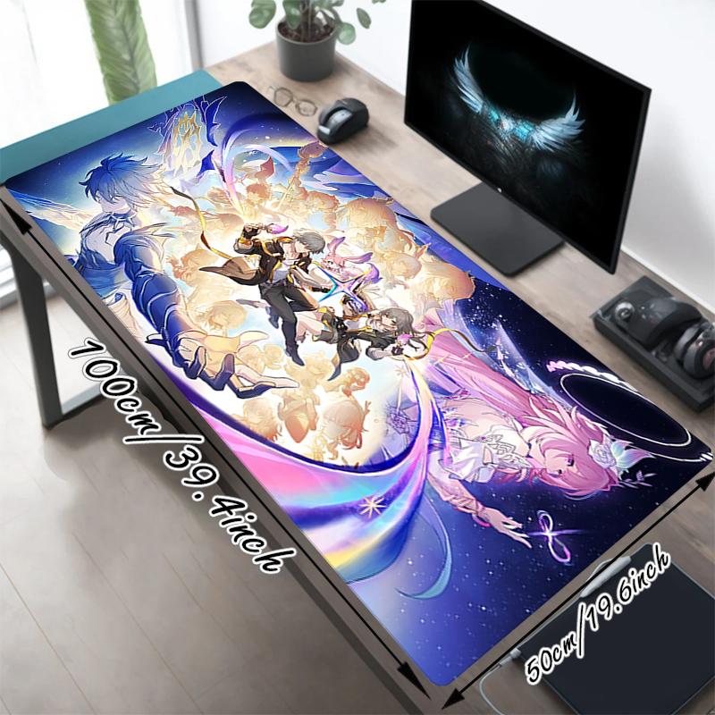 1Pc Fantasy Heroes Gaming Mouse Pad Keyboard Desk Mat Non-slip Rubber Lock Edge Waterproof Computer Mousepad for Office Home Decor S1750