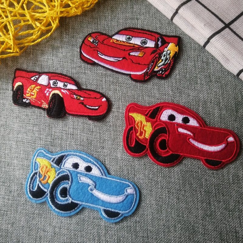 Lightning McQueen Pixar ironing, ironing and sewing patches, cute creative clothing decoration cartoon decals holiday gift