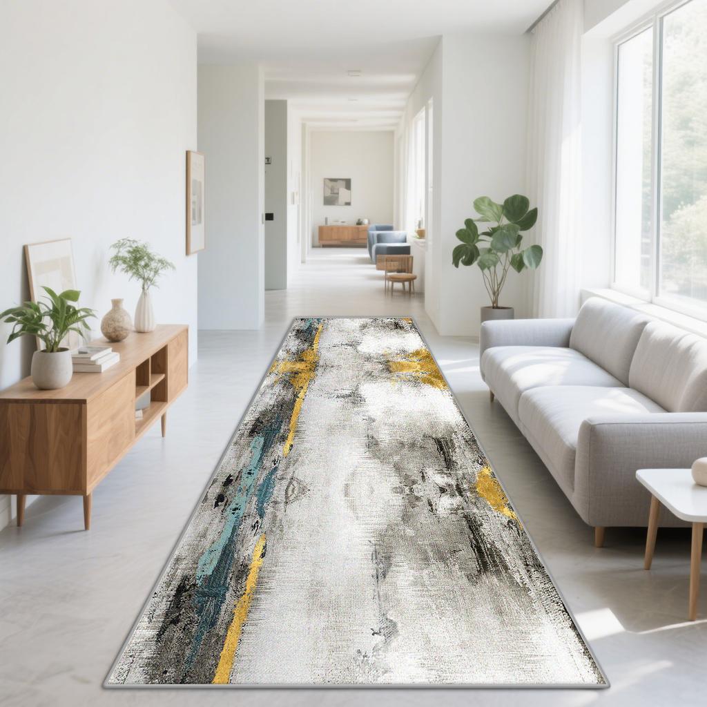 Nordic Abstract Long Runner Rugs Decoration Home Living Room Sofa Corridor Carpet Bedroom Cloakroom Doorway Aisle Non-slip Mat