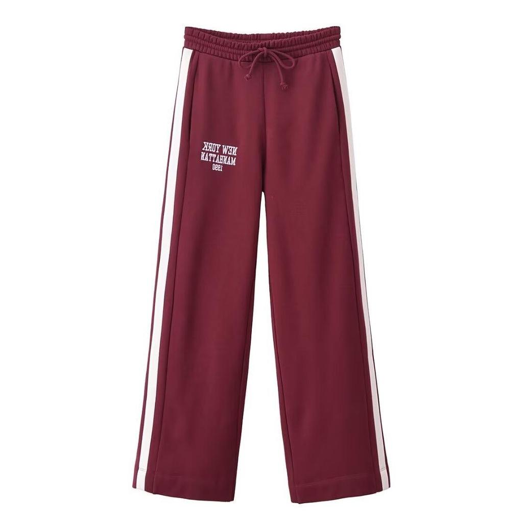TAOP&ZA Women's Letter Print Velvet Sweatshirt Set - Early Spring Collection