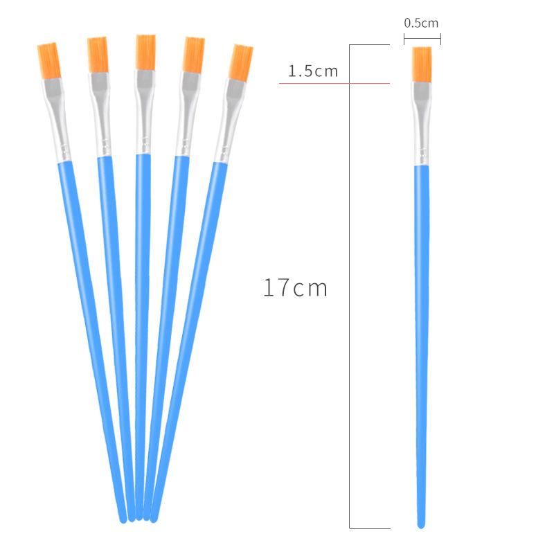 4 stücke Flache Kopf Pinsel Acryl Pinsel Künstler Handwerk Pinsel Aquarell Kleine Pinsel Lot Malerei Pinsel