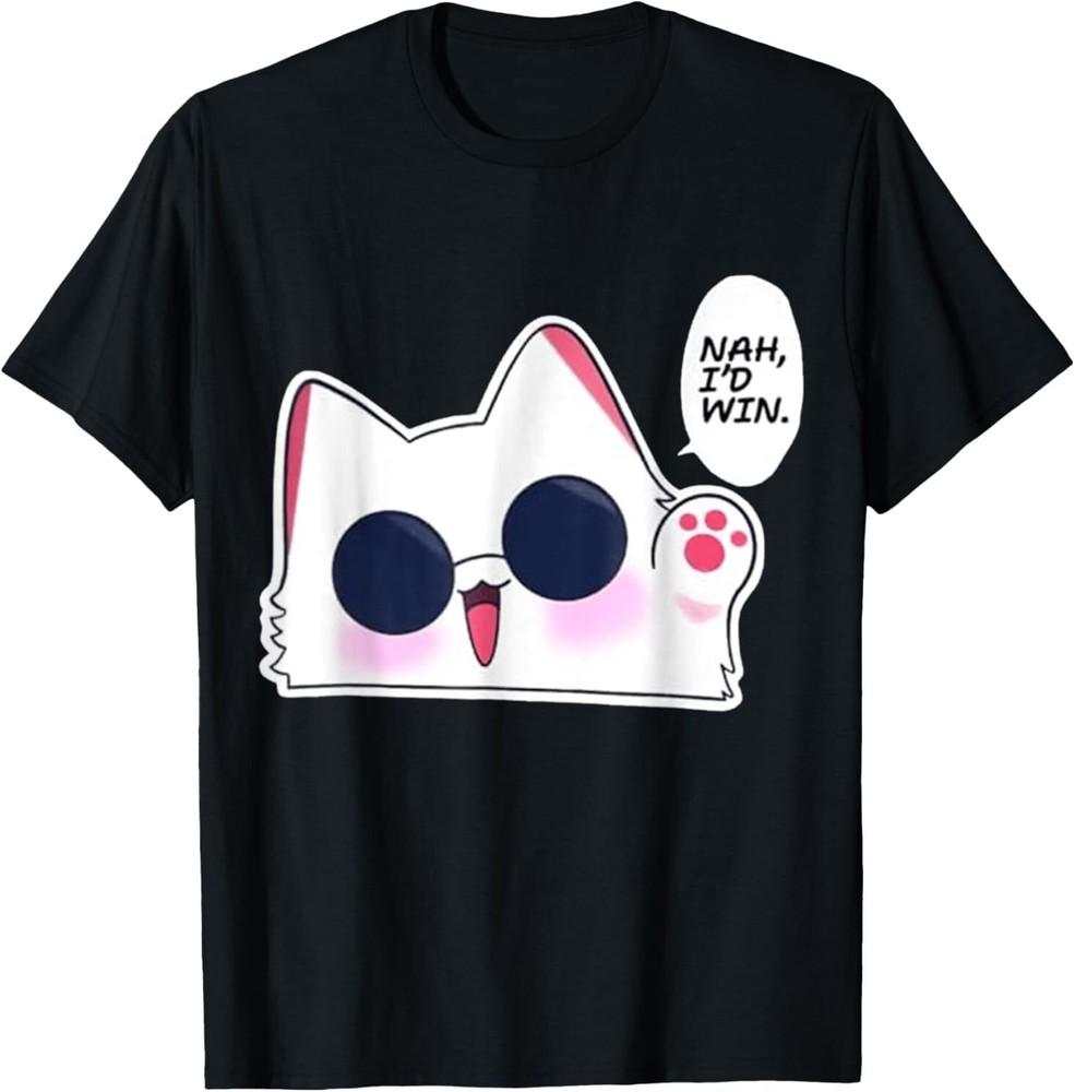 Nah I'd Win Anime Cat Japanese MEME FUNNY T-Shirt