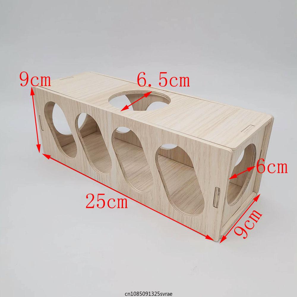 Hamster Tunnel Toy Hamster Climbing Hideout Guinea Pig Exploring Wooden Tunnel Exercise Escape Toy Small Pets Supplies