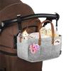 Large Baby Felt Storage Nursery Organizer Basket Infant Diaper Bag with Handle Caddy Changing Nappy Kids Storage Carrier