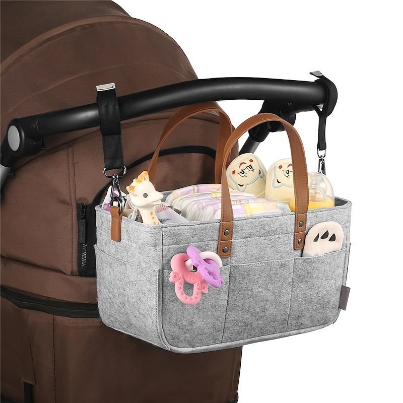 Large Baby Felt Storage Nursery Organizer Basket Infant Diaper Bag with Handle Caddy Changing Nappy Kids Storage Carrier