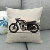 Decorative Cushion Cover For Chair Industrial Style Motorcycle Printed Pillowcase Home Decor Sofa Living Room Throw Pillow Cover