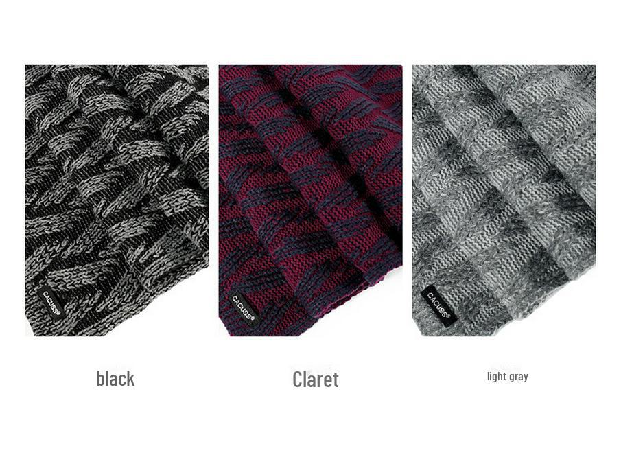 Modny męski szalik z grubej dzianiny wełnianej na jesień/zimę 2020.
