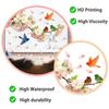 Floral Branch with Bird Static Cling Window Stickers No Glue Removable Reusable for Bedroom Living Room Study Home Decor