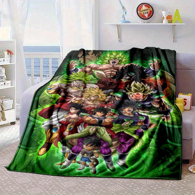 Goku Anime Blanket Flannel Blanket for bed, sofa, Camping, Hiking, Picnic Essentials, gift for family Fan gifts