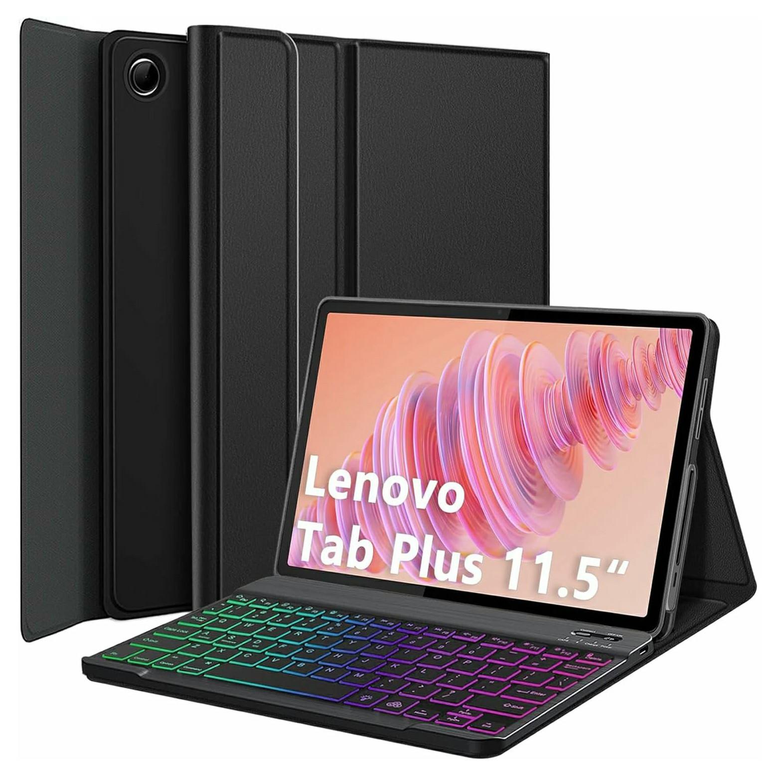 

RGB-P11.5 For Lenovo Tab Plus 11.5 Inch 2024 (TB351FU) RGB Backlit Bluetooth-Compatible Keyboard Leather Case with Pen Slot A